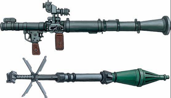 Ручной гранатомёт РПГ-7 с гранатой