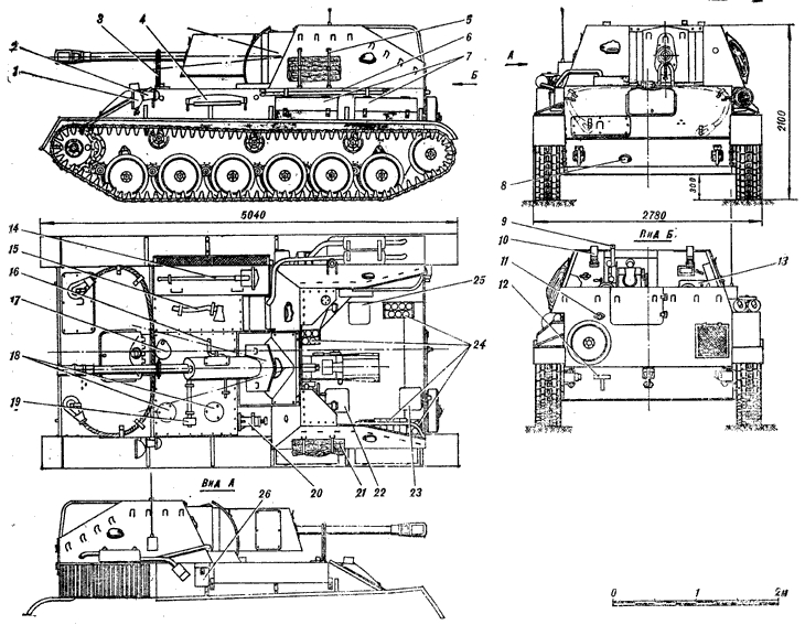 Самоходная артиллерийская установка СУ-76М:
