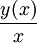 \frac{y(x)}{{x}}