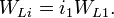 W_{Li} = i_1 W_{L1}. \