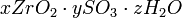 ~xZrO_2 \cdot ySO_3 \cdot zH_2O