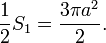 \frac{1}{2}S_1=\frac{3\pi a^2}{2}.
