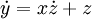 \dot{y} = x \dot{z} + z\!