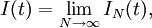 I(t) = \lim_{N \to \infty} I_N(t),