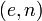 (e,n) \,