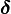 \boldsymbol\delta