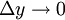 \Delta y \rightarrow 0