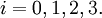  i = 0, 1, 2, 3.\ 
