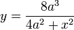 y=\frac{8a^3}{4a^2+x^2}