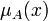 \mu_A(x)\!