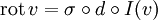 \operatorname{rot}\,v = \sigma\circ d\circ I (v)