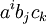 \ a^ib_jc_k