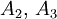A_2, \, A_3