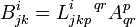 B^i_{jk} = L^{i\ \ \ qr}_{jkp} A^p_{qr}