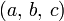 ( a, \, b, \, c )