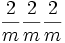 \frac2m \frac2m \frac2m