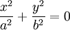 \frac{x^2}{a^2}+\frac{y^2}{b^2}=0\!