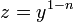 z = y ^ {1-n}\!