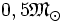 0,5\mathfrak{M}_\odot