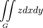 \iint\limits_{G}{zdxdy}