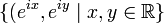 \{(e^{ix},e^{iy}\mid x,y\in\R\}