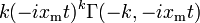 k(-ix_\mathrm{m}t)^k\Gamma(-k,-ix_\mathrm{m}t)\,