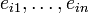 e_{i 1},\dots,e_{i n}