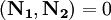 (\mathbf{N_1}, \mathbf{N_2})=0