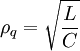 \rho_q = \sqrt{\frac{L}{C}}