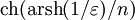 \mathop{\mathrm{ch}}(\mathop{\mathrm{arsh}}(1/\varepsilon)/n)
