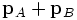 \mathbf p_A + \mathbf p_B