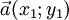 \vec a(x_1;y_1)