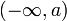 (-\infty,a)
