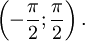 \left(-\frac{\pi}{2}; \frac{\pi}{2} \right).