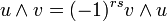u\wedge v=(-1)^{rs}v\wedge u