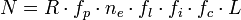 N = R \cdot f_p \cdot n_e \cdot f_l \cdot f_i \cdot f_c \cdot L