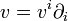 v=v^i\partial_i