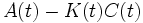 A(t)-K(t)C(t)\!