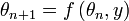 \theta_{n+1} = f \left(\theta_{n},y\right)