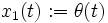 x_1(t):=\theta(t) \!
