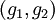 (g_1 ,g_2) \,