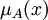 \mu_A(x) \ 