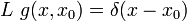  L\ g(x,x_0)= \delta (x-x_0)\ 