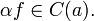  \alpha f \in C(a).