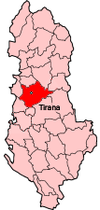 Тирана на карте