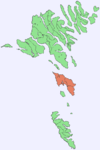 Position of Sandoy on Faroe map.png