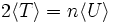 
2 \langle T \rangle = n \langle U \rangle
