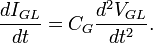 \frac{d I_{GL}}{d t} = C_G\frac{d^2V_{GL}}{dt^2}. \