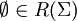 \empty \in R(\Sigma)