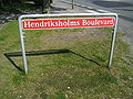 Rødovre Street Sign Hendriksholms Boulevard.JPG